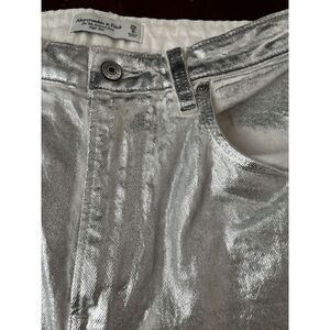 Abercrombie & Fitch The 90's Relaxed‎ Jean High Rise Size 29/8 Shinny Silver